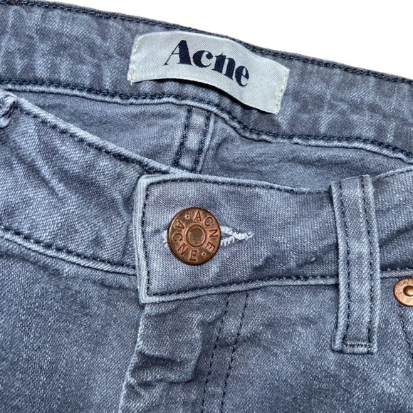 Acne Flex Zick Jeans Washed Gray Straight Leg‎ 28 Distressed Faded Black - Picture 7 of 7